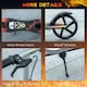 image 5 of HOMCOM Foldable Kick Scooter for Kids w/ Adjustable Height, Break, Big Wheels