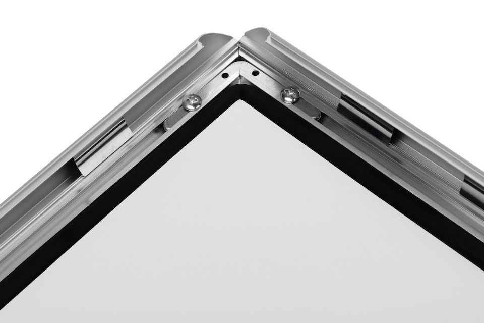 image 1 of Durable Outdoor Snap Frame Weatherproof Poster Holder Notice Board | A2 Silver