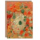 image 1 of Odilon Redon Art Card Nasturtium Flowers Floral Painting