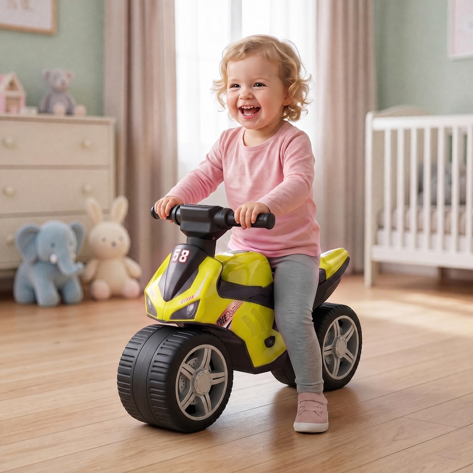 image 1 of AIYAPLAY Balance Bike for 18-36 Months with Music Extra-Wide Wheels Green