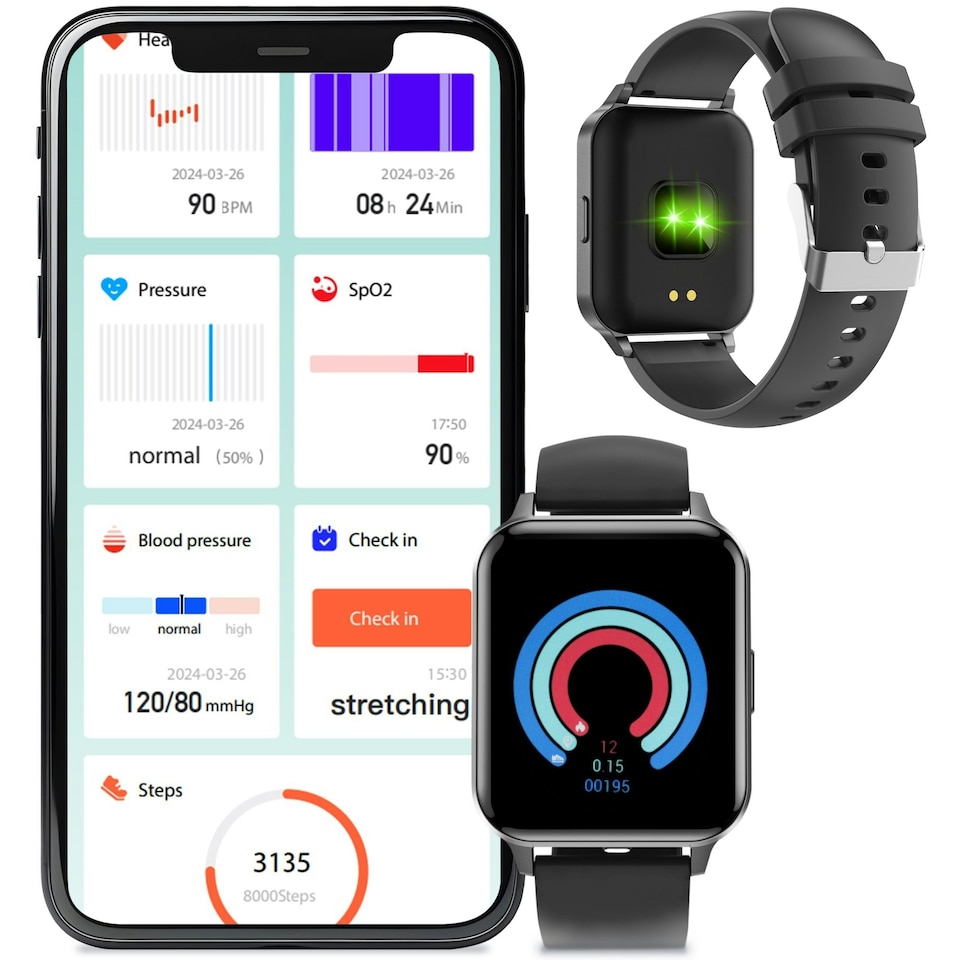 image 1 of Daewoo Flight Smart Watch & Fitness Activity Tracker with Heart Monitor