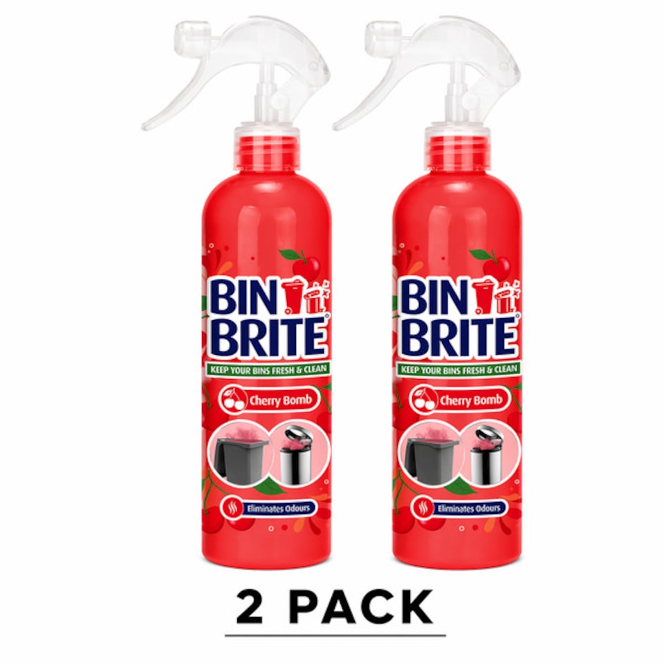 image 1 of Bin Brite Deodoriser Cherry Bomb 400ml | Red | 2 - Red | 800ml | 2