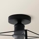 image 6 of ValueLights Susie Matte Black Flush Ceiling Light & Bulb | Black