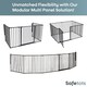 image 4 of Safetots Premium Multi Panel Room Divider, up to 154cm Wide, Grey, 70cm Tall, Flexible Barrier with Door for Baby and Toddler | Grey