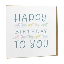 Gubblecote Happy Birthday Greetings Card - Multicoloured - One Size