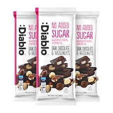 Diablo No Added Sugar Dark Chocolate and Hazelnut Bar 85g 3 Pack