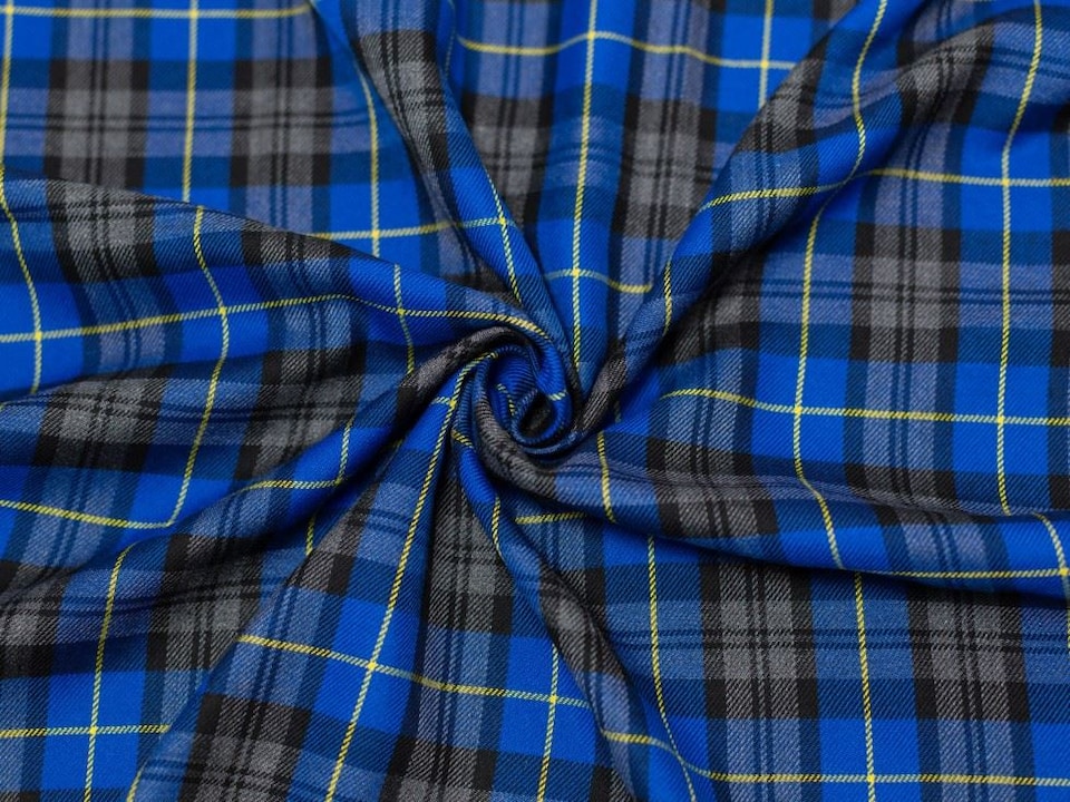 Minerva Core Range Blue Polyester Viscose Suiting Fabric for Dressmaking, 145cm / 57" Wide - per metre