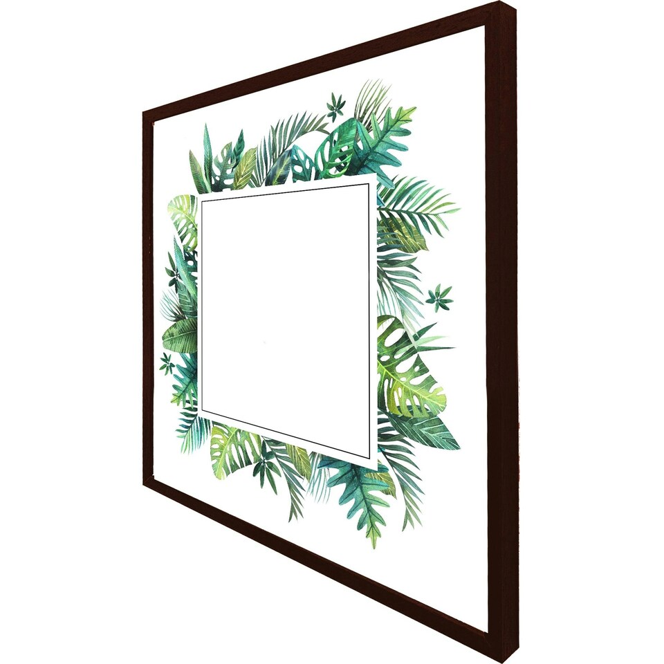image 1 of Square botanical border (Picture Frame) White | XL
