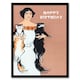 image 1 of Edward Penfield Framed Wall Art Print Woman Holding Two Cats Drawing Home Décor