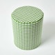 image 3 of Homescapes Green Gingham Check Round Pouffe Cotton - 40 x 42 cm | Green | 40 x 40 x 42 cm