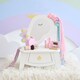 image 4 of Teamson Kids Unicorn Vanity Set with Mirror, Drawer & Pretend Makeup