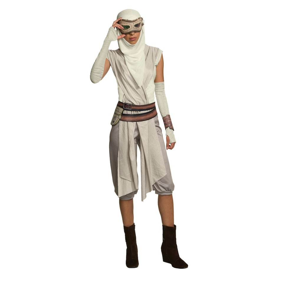 image 1 of Star Wars: The Force Awakens Womens/Ladies Rey Eye Mask With Hood - Beige/White - One Size