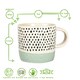 image 3 of Nicola Spring Ceramic Dipped Dots Coffee Mugs - 385ml - Blue - Pack of 6 Blue