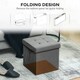 image 5 of HOMCOM Foldable Sherpa Fleece Storage Ottoman, 38 x 38 x 38 cm Grey
