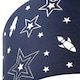 image 2 of Fun Rockets and Stars Childrens-Kids Blue Cotton Bedroom Pendant or Lamp Shade | Blue