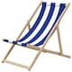 image 1 of Wooden Folding Deck Chair Garden, Beach & Patio Outdoor Chair | Blue