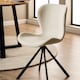 image 5 of Batilda Swivel Dining Chairs in Cream Fabic Set of 2