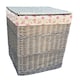 image 1 of Large Square Laundry Basket With Garden Rose Lining | Multi | Garden Rose