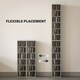 image 5 of HOMCOM Set of 2 CD Storage Units with Adjustable Shelves Cement Grey