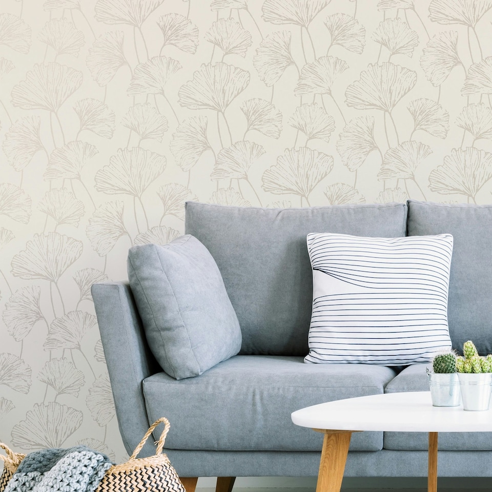 image 1 of NuWallpaper NUS3578 Hikarigaoka Peel & Stick Wallpaper, Silver Multi