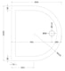 image 8 of Balterley Premium D Shape Shower Tray | Grey | Grey Slate