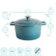 image 7 of Argon Tableware 2pc Shallow Cast Iron Casserole Dish Set - 2.3L/4.68L - Teal Ombre | Blue | Teal Ombre | 2