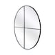 image 5 of The Fenestra - New Black XL Circular Window Metal Wall and Leaner Mirror 71" X 71" (180 x 180CM) Black