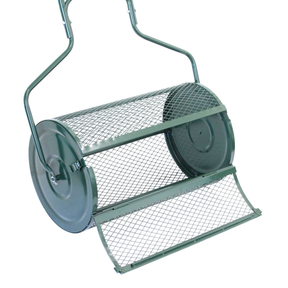 image 1 of Heavy Duty 72L Garden Lawn Compost Spreader Fertiliser Manure Roller