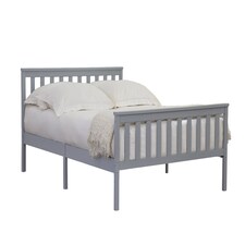 5ft King Size Grey finish wood wooden bed frame, pine wood grey wood finish bedstead | Grey | King