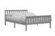 image 1 of 5ft King Size Grey finish wood wooden bed frame, pine wood grey wood finish bedstead | Grey | King