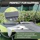 image 4 of Outsunny Double Sun Lounger with Adjustable Detachable Canopy, Portable Garden Daybed for 2 with Wheels, Outdoor Sunbed Hammock with 2 Pillows, 220 KG Max. Load, Grey