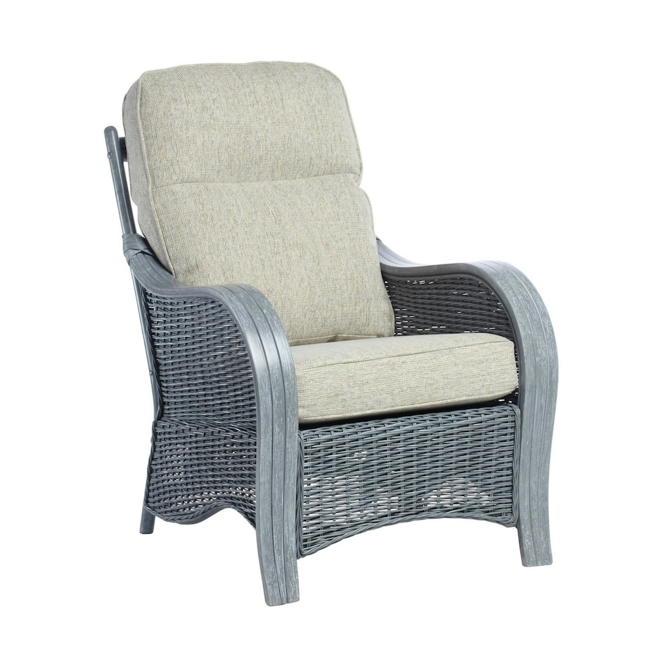 image 1 of Desser Turin Grey 3 Seater Rattan Sofa Set in Pebble - Conservatory Sofa Suite