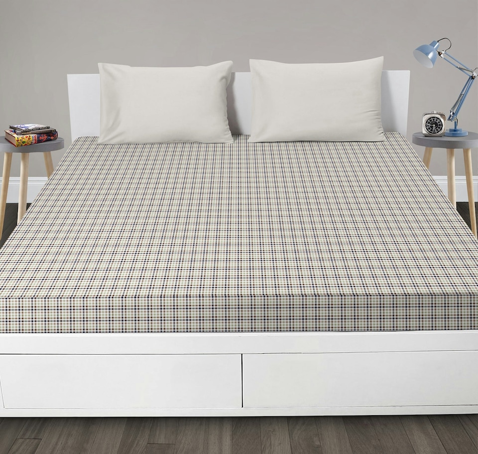 Velosso Denim Patchwork Fitted Sheet | Blue | Blue | King