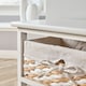 image 5 of Wooden Storage Unit 3 Drawer Wicker Basket Chest Organiser White Fully Assembled