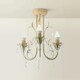image 3 of ValueLights Odelia 3 Way White Ceiling Light Chandelier | Cream