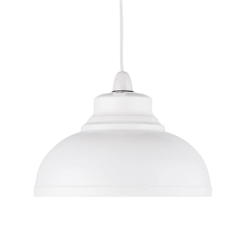 image 1 of Set of 2 Domed - Cream Easy Fit Metal Pendant Shades | White | Large | 2