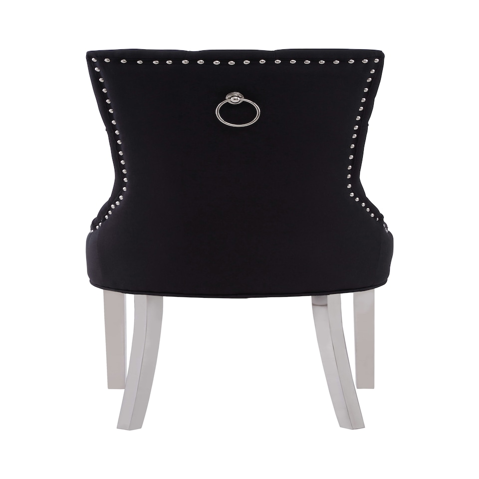 image 1 of Interiors by Premier Luxurious Black Dining Chair For Livingroom, Diamond Pattern Dining Chair, Modern Chair For Sitting Area Black