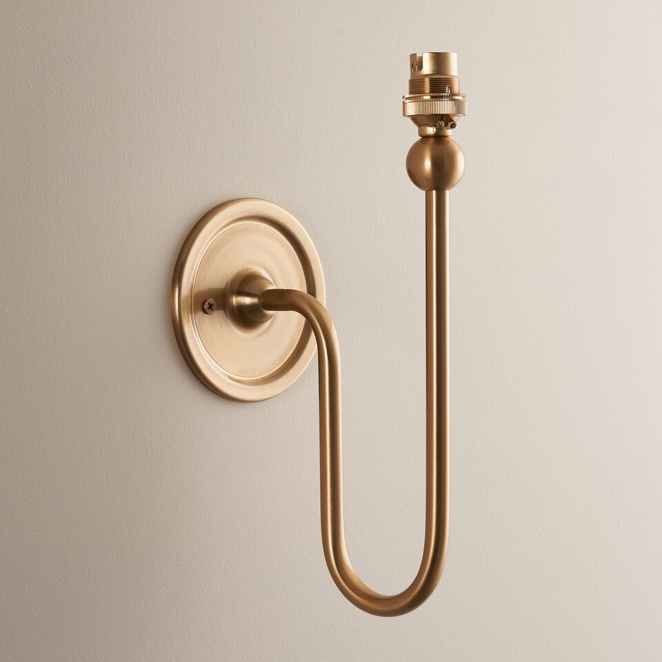 image 1 of Santiago Brushed Aged Brass Plate Wall Light with Coral Pink Fabric Ikat Shade 16cm B22