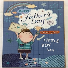 HAPPY father`s Day from your LITTLE BOY (Son) xxx... Cute Greeting Card