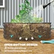 image 6 of Outsunny Set of 2 Raised Beds for Garden with Metal Plant Stakes, Dark Grey 
