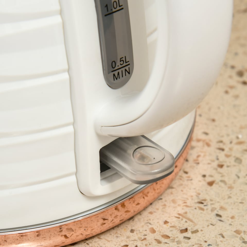 image 1 of HOMCOM Kettle and Toaster Sets, 3000W 1.7L Rapid Boil Kettle & 4 Slice Toaster with 7 Browning Controls, Defrost, Reheat and Crumb Tray, UK Otter thermostat, Cream White