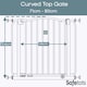 image 3 of Safetots Curved Top Safety Gate, 71cm - 80cm, Matt White, Pressure Fit Stair Gate