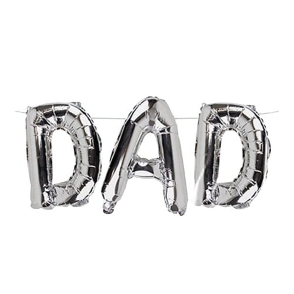 Silver Dad Air Fill Foil Balloon Kit 40cm
