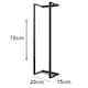 image 6 of House of Home Wall Mounted Black Stainless Steel Double Bar Towel Rail for Bathroom & En-Suite Storage, 70cm