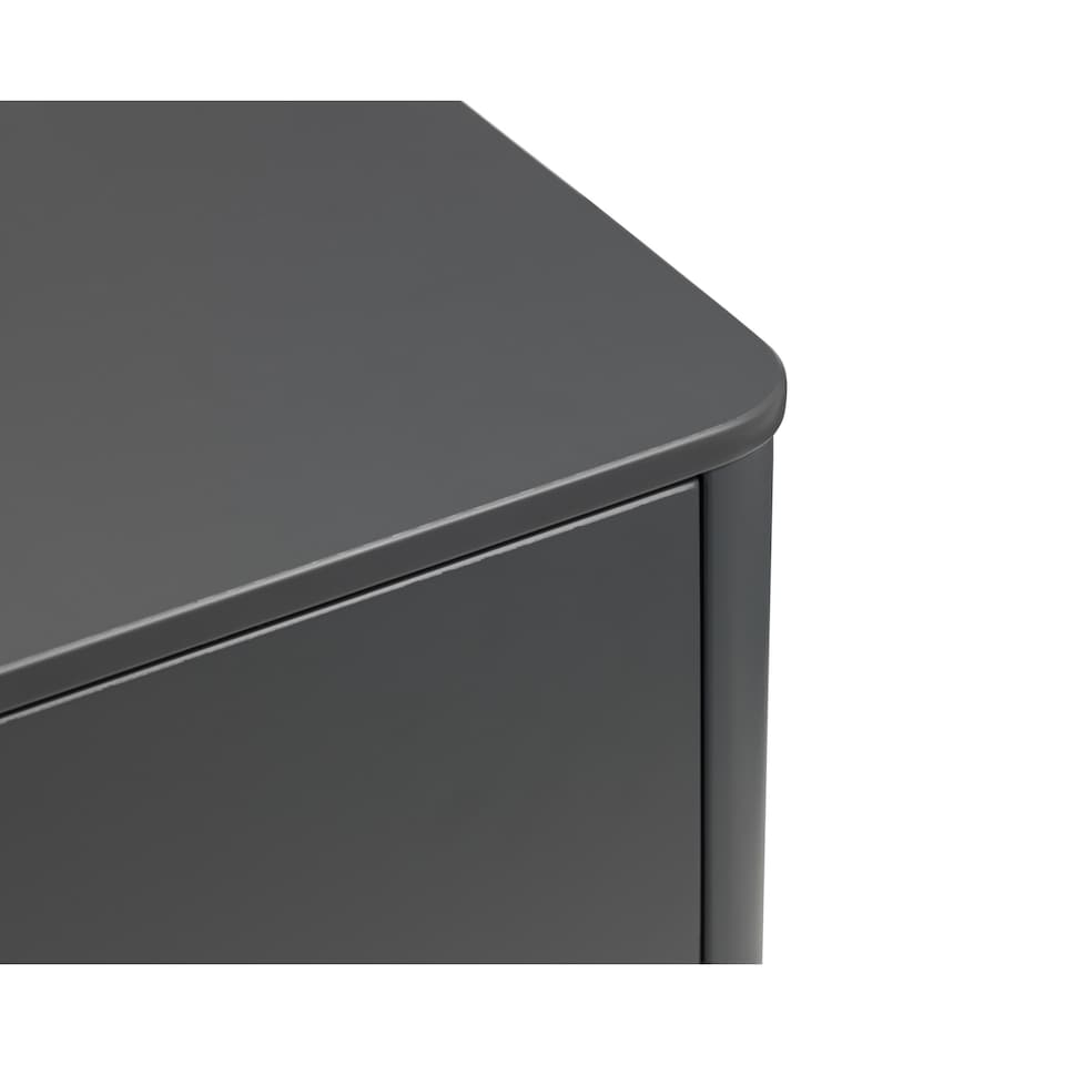 image 1 of Premium Nova 6 Drawer Wide Chest - Storm Grey & Black