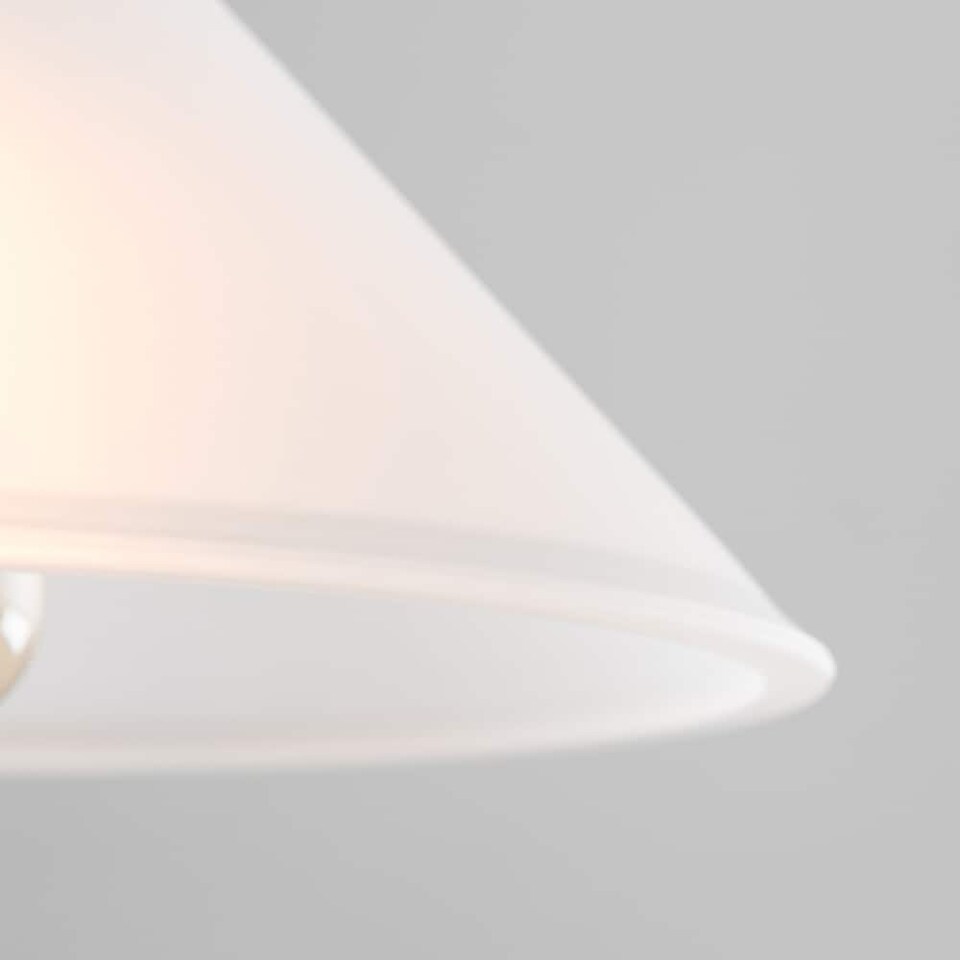 image 1 of ValueLights Pair Frosted White Taper Ceiling Shades & Bulbs | White