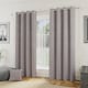 image 2 of Enhanced Living Royale Silver Room Darkening Boucle Readymade Curtains (PAIR) - 90 x 90 inch (229x229cm)
