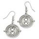 image 1 of Harry Potter Silver Tone Time Turner Drop Earrings