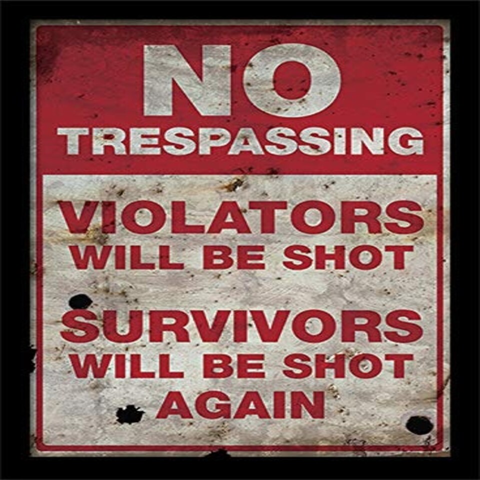 NO TRESPASSING - AG MEMORABILIA RANGE - FP10986P