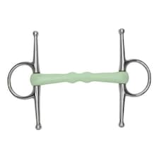 Equikind Mullen Mouth Horse Full Cheek Snaffle Bit - Pale Green - 5in
